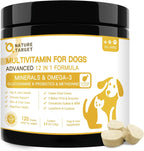 NATURE TARGET Multivitamínico para Perros, 12 en 1, Liofilizado, Sabor Pollo - 120 Unidades