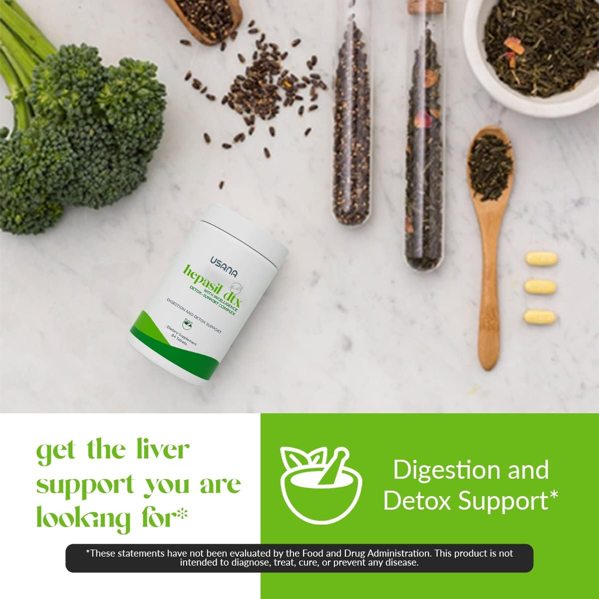 USANA Hepasil DTX con InCelligence - Complejo de Apoyo Hepático, 84 Comprimidos (28 Días)