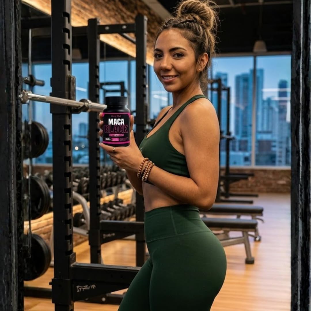 Maca Negra Auténtica para Aumento de Glúteos, 600 mg, 100 Cápsulas - Curvy Fruit