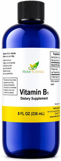 Herb-Science Vitamin B1 Líquida - Tiamina en Gotas - 8 fl oz (237 ml) - 288 Dosis