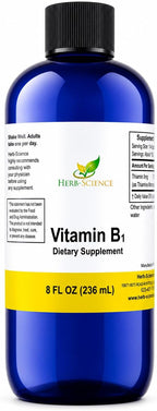 Herb-Science Vitamin B1 Líquida - Tiamina en Gotas - 8 fl oz (237 ml) - 288 Dosis