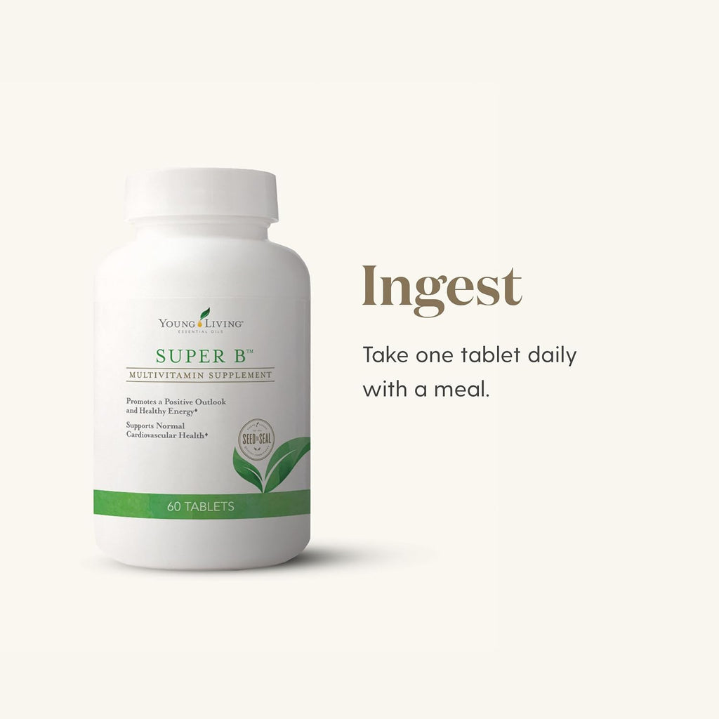 Young Living Super B Tablets - Vitamin B Complex with Minerals - 60 Tablets