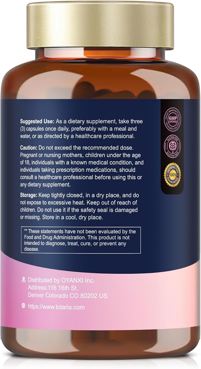 Totaria Inositol para Mujeres con Vitamina D3 y Folato - Complejo Myo-Inositol y D-Chiro Inositol 40:1 (Vitamina B8) - Pack de 2 botes