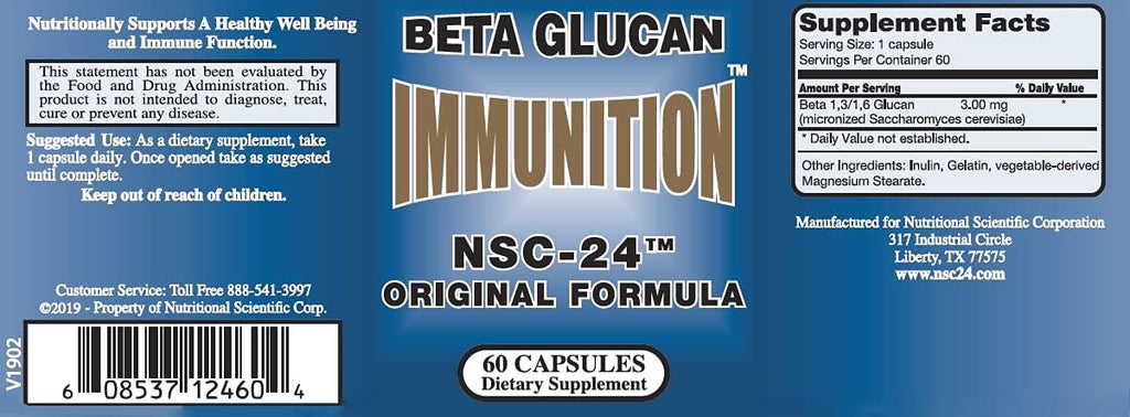 Corporation Immunition NSC-24 Beta Glucan - 60 Ct