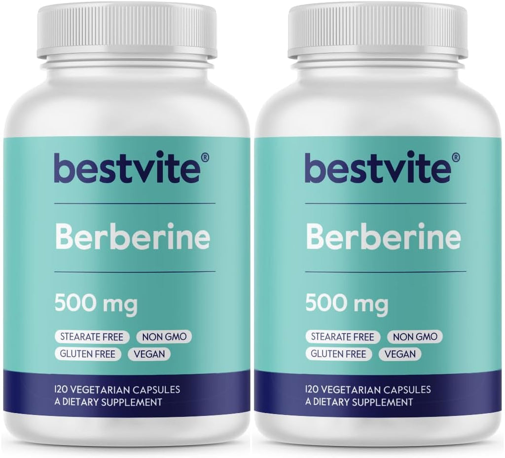 BESTVITE Berberina 500 mg - 240 Cápsulas Vegetarianas (2 Envases)