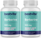 BESTVITE Berberina 500 mg - 240 Cápsulas Vegetarianas (2 Envases)