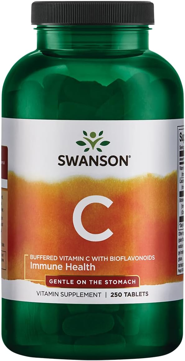 Swanson Vitamina C tamponada con bioflavonoides 1000 mg, 250 comprimidos