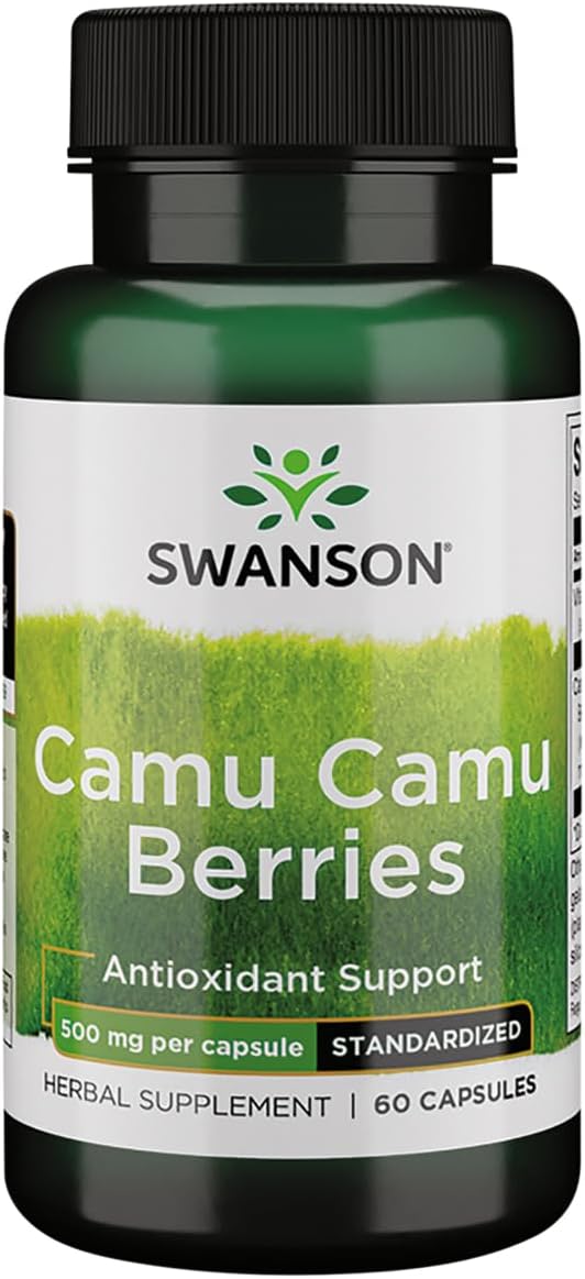 Bayas de camu camu silvestre de Swanson 500 mg - 60 cápsulas