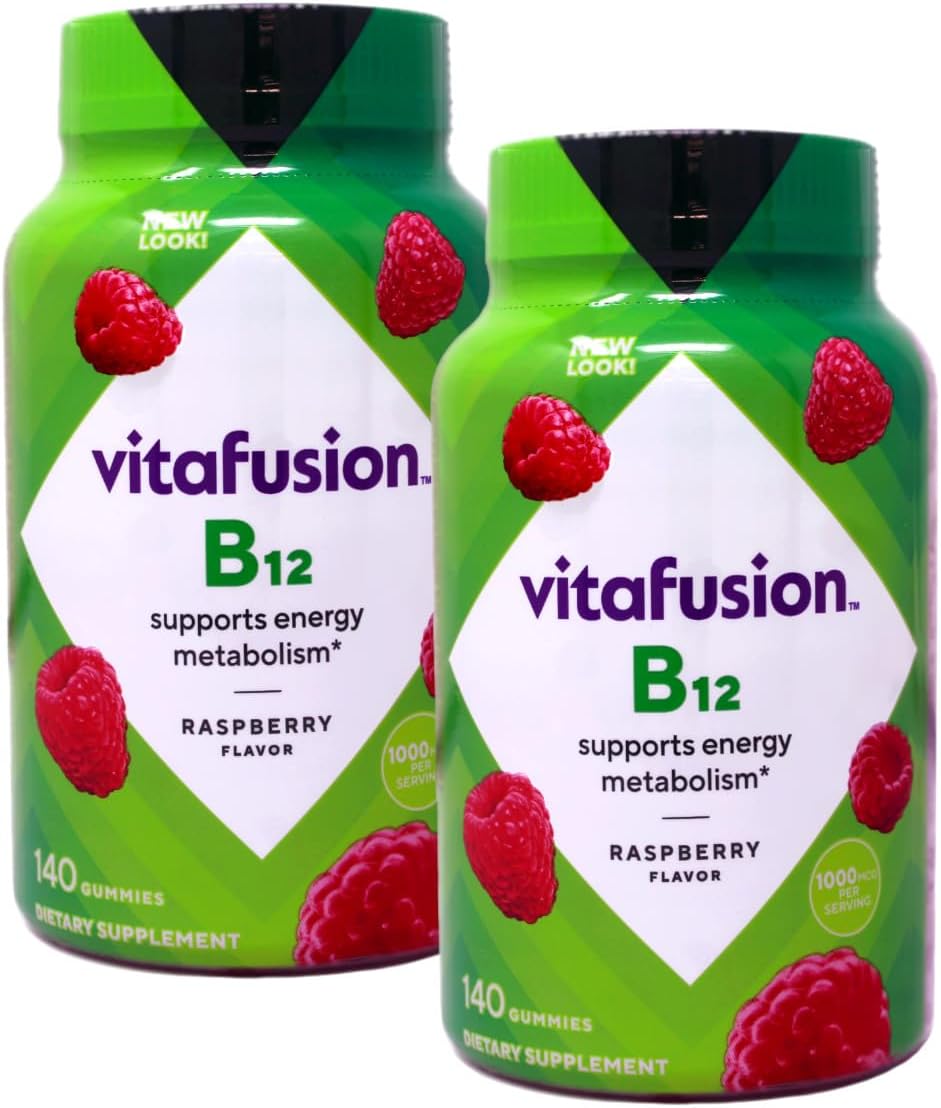 Vitafusion Vitamina B12 1000 mcg, 140 gominolas (Pack de 2)