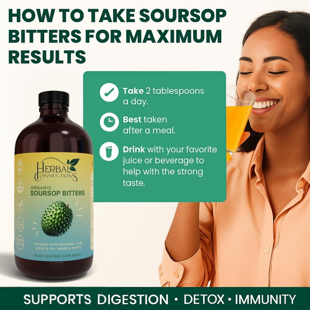 Soursop Bitters Orgánico con Moringa y Aloe Vera - 473 ml