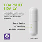 MD.LIFE A D K Vitamin Supplement - Vitamina D3, K2 y A - 30 Cápsulas