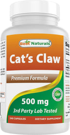 Best Naturals Uña de Gato 500 mg, 240 Cápsulas