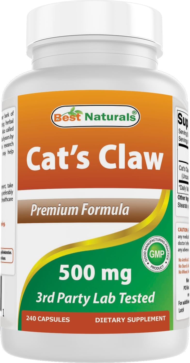 Best Naturals Uña de Gato 500 mg, 240 Cápsulas