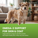 Vetoquinol Triglyceride Omega - Aceite de Pescado para Perros y Gatos - 60 Cápsulas