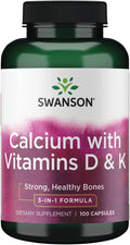Swanson Tricalcium Complex con Vitaminas D y K - 100 Cápsulas