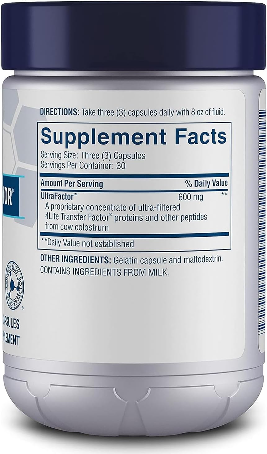 4Life Transfer Factor Classic - Apoyo Inmunológico con Calostro, 90 Cápsulas Vegetales