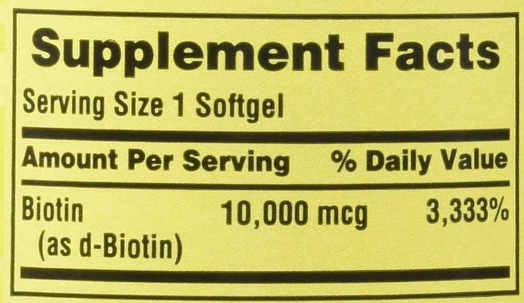 Spring Valley Biotina 10.000 mcg, 240 Cápsulas Blandas (2 Envases de 120)