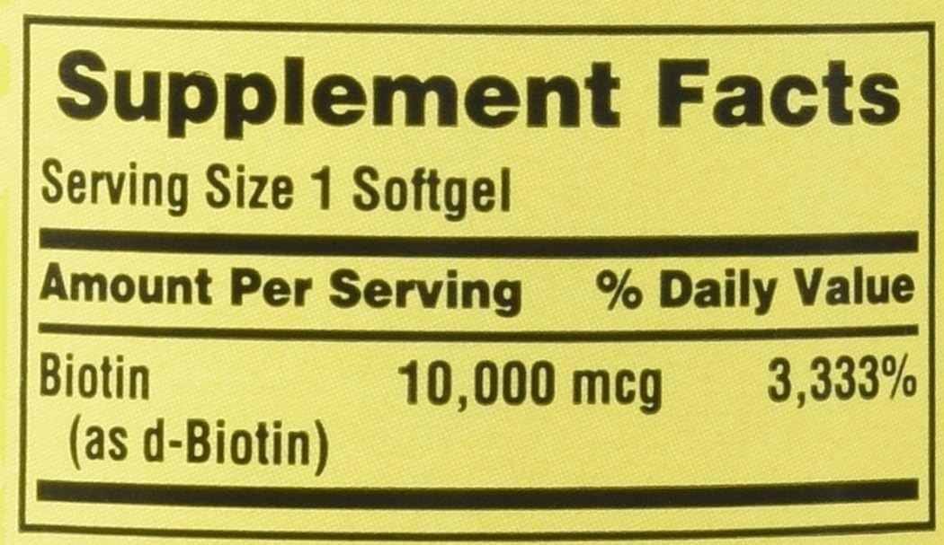 Spring Valley Biotina 10.000 mcg, 240 Cápsulas Blandas (2 Envases de 120)