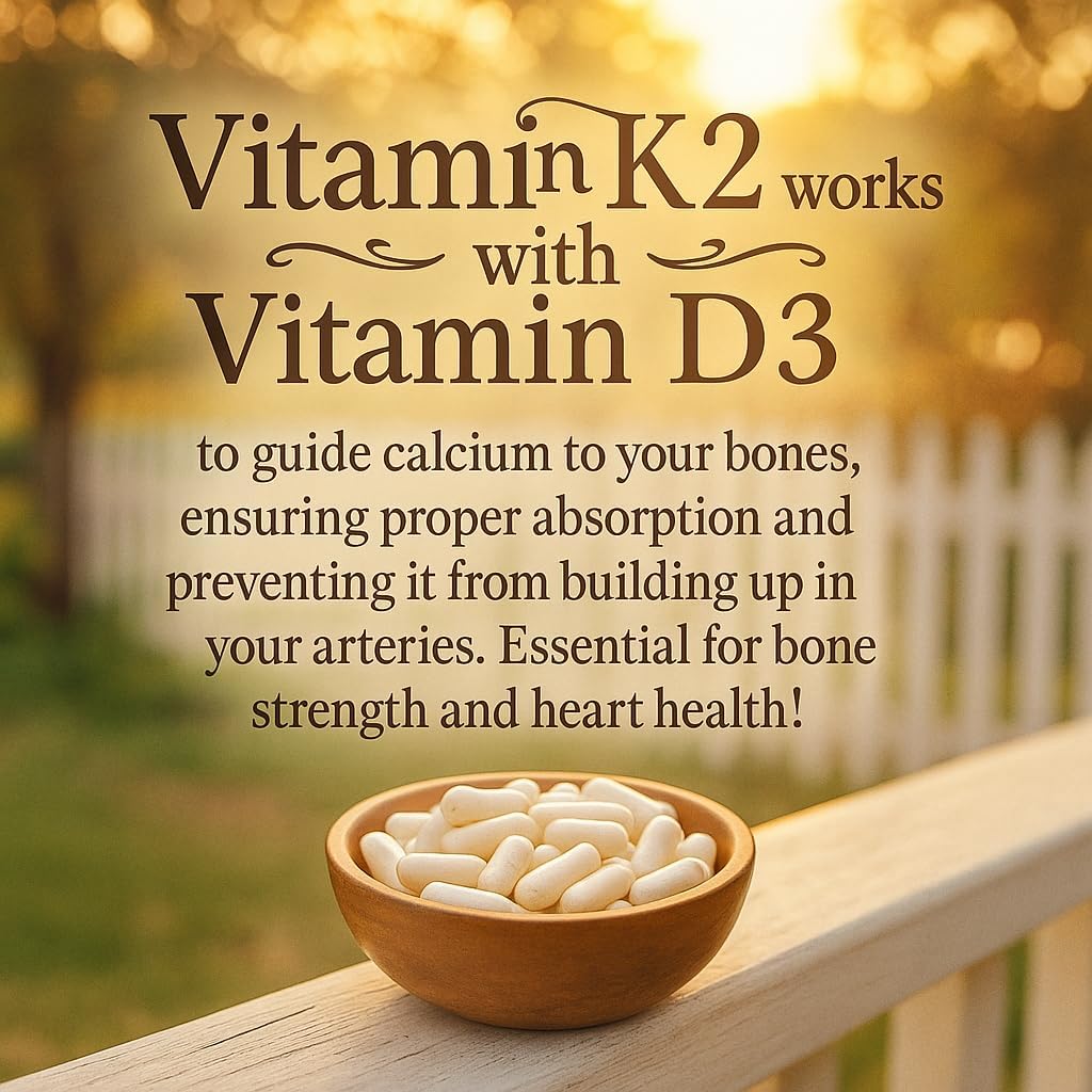 Me First Living Vitamina D3 y K2 MK-7, 125 mcg D3 + 100 mcg K2 con Calcio y BioPerine, Cápsulas