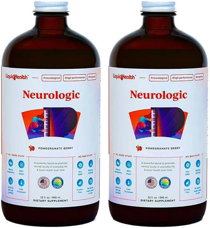 LIQUIDHEALTH Neurologic Focus Suplemento Líquido para la Memoria y Concentración con Ginkgo Biloba, Colina, L-Teanina y – Image 7