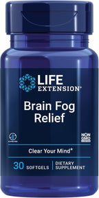 Life Extension Brain Fog Relief - Extracto de Hoja de Mango y Aceite de Menta - 30 Cápsulas Blandas