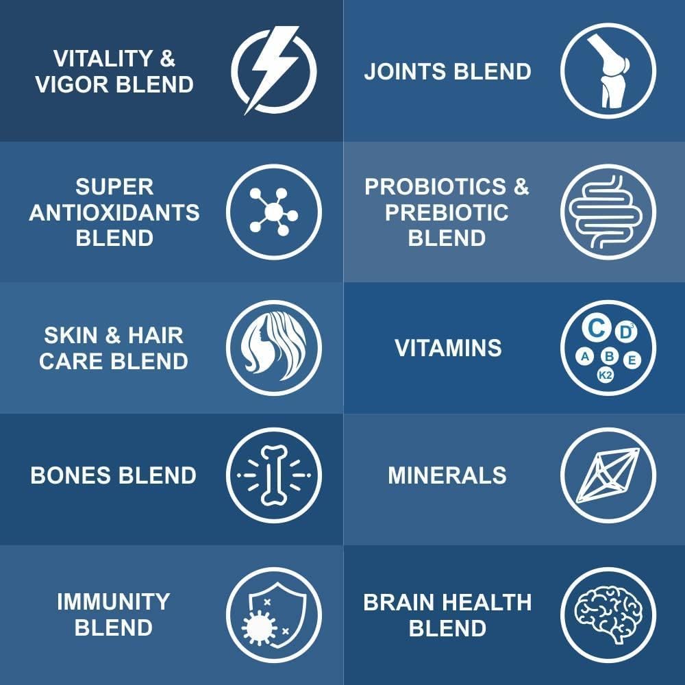 Multivitamínico con Probióticos para Hombres y Mujeres - 30 Comprimidos Vegetales