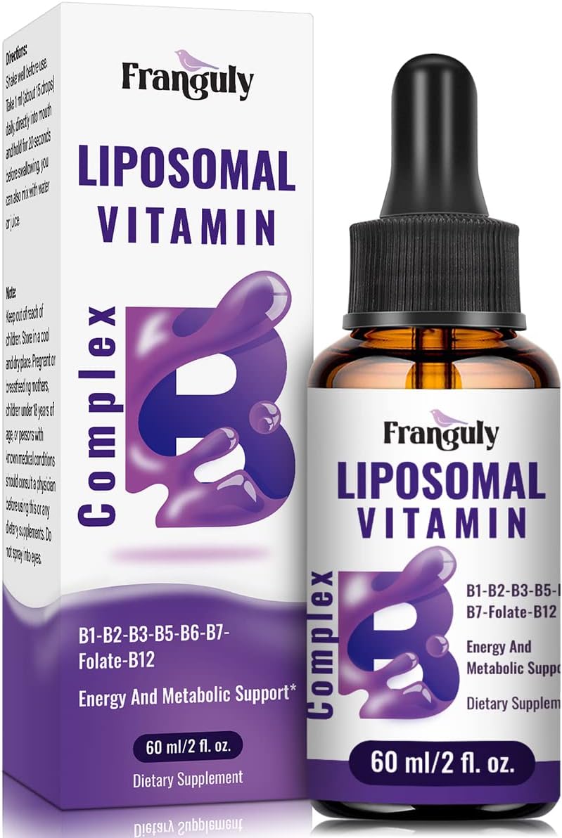 Complejo B Liposomal con Vitamina B12 Metilada, B1, B2, B3, B5, B6, Folato y Biotina - 60 ml