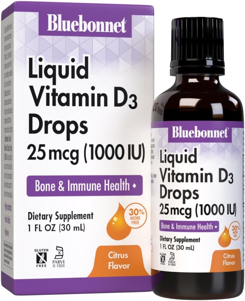 BlueBonnet Vitamina D3 1000 UI Líquido - Sabor Cítrico - 30 ml