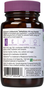 BlueBonnet Nutrition CellularActive Metilfolato 400 mcg con Quatrefolic® - 60 Cápsulas Vegetales