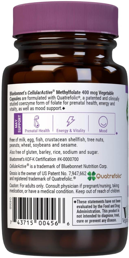 BlueBonnet Nutrition CellularActive – El folato contribuye a la formación normal de la sangre. – Image 3