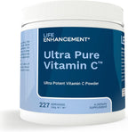 Life Enhancement Ultra Pure Vitamina C en Polvo - 1,100 mg Ácido Ascórbico - 227 Raciones