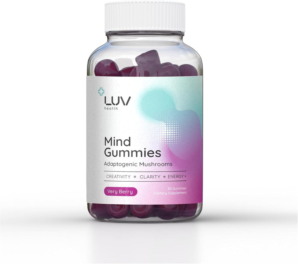 LUV health Mind Gummies – Gominolas de Hongos Funcionales para Enfoque, Energía y Apoyo Inmunológico