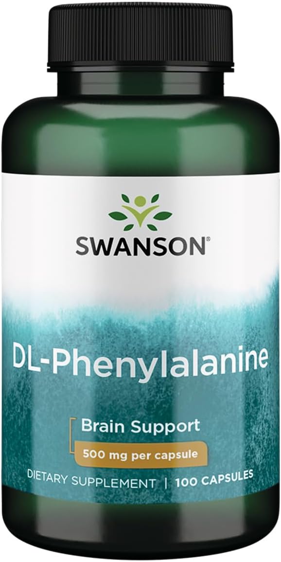 DL-Fenilalanina 500 mg, 100 Cápsulas - Swanson