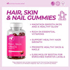 Mountain Meadow Herbs Gominolas para Cabello, Uñas y Piel con Biotina (60 unidades)