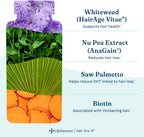 LifeSeasons Hair Gro-R - Suplemento capilar con biotina, zinc, selenio y extracto de guisante AnaGain - 60 cápsulas