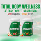 Alpha Greens - Superfood en Polvo con Frutas y Verduras, 40+ Ingredientes Naturales, Prebiótico y Probiótico, 30 Servicios (Melocotón Mango)