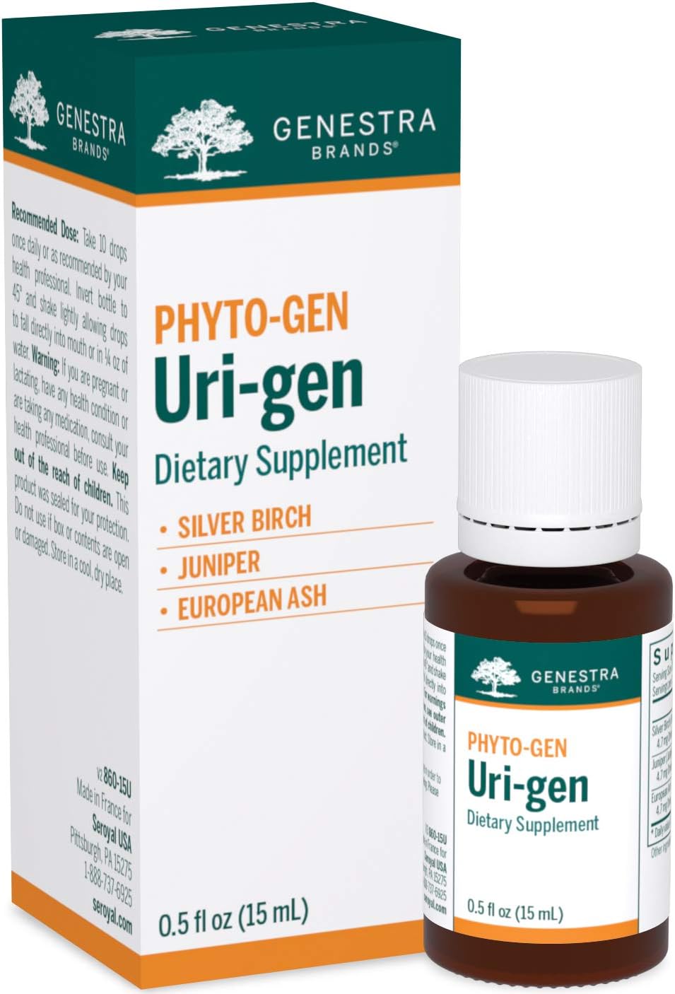 Genestra Brands Uri-gen | Abedul, Enebro y Fresno Europeo | Suplemento Herbal | 15 ml