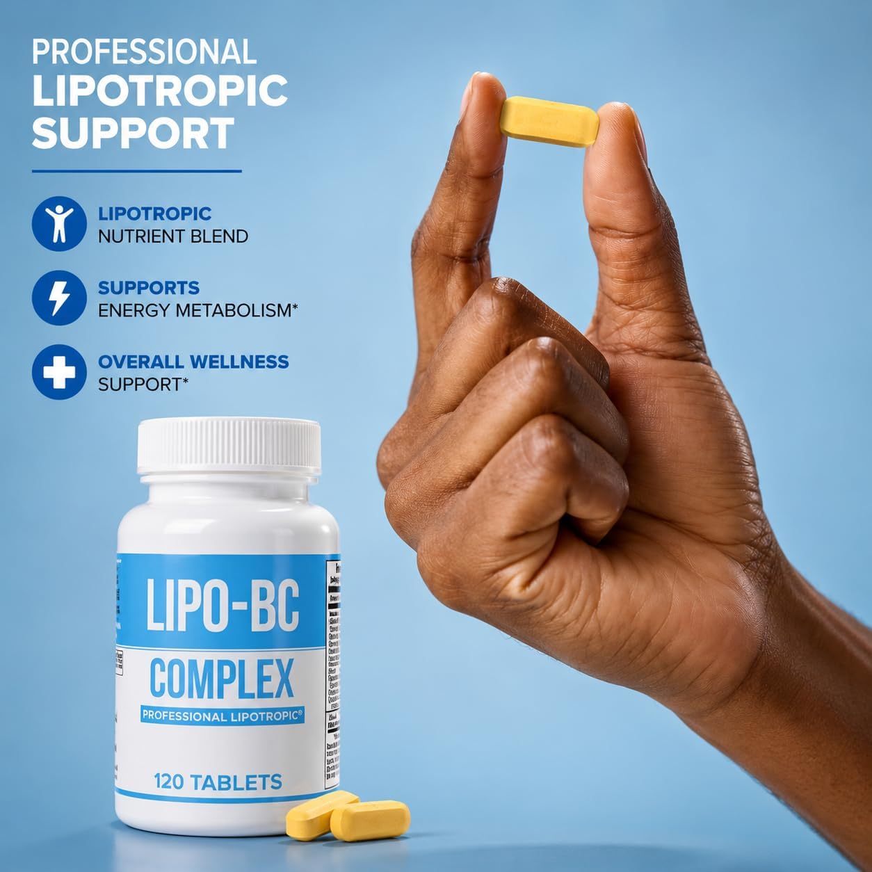 LIPO-BC B-Complex - 2 Bottles of 60 Caplets (120 total)