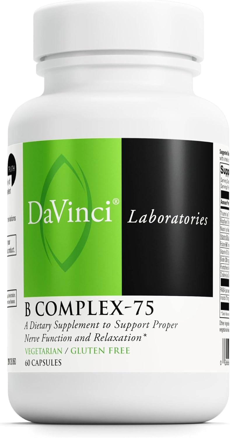 DAVINCI Labs B Complex-75 - B Complex with 11 Vitamins, 60 Capsules