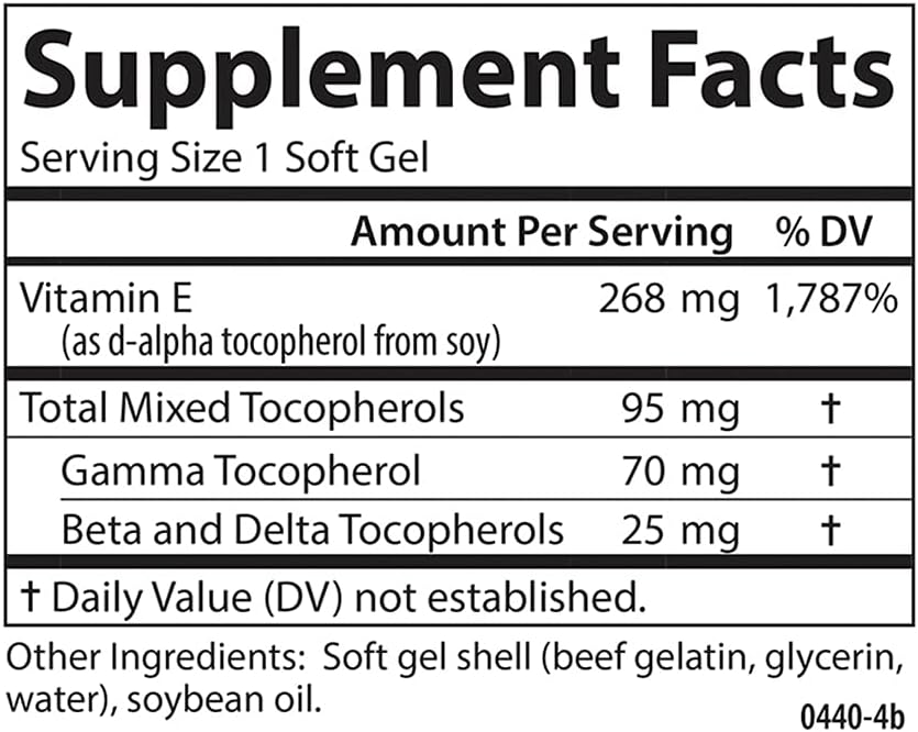 Carlson E-Gems Plus Natural Vitamin E 400 IU, 50 Soft Gels