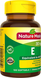 Nature Made Vitamin E 400 IU (267 mg) Softgels, 100 Count (Pack of 2)