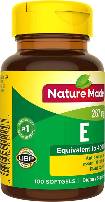 Nature Made Vitamina E 400 UI (267 mg) – Pack de 2 : Incluye dos frascos de 100 cápsulas cada uno, ofreciendo una – Image 6