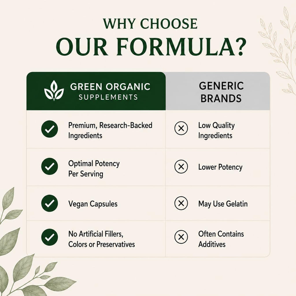 Green Organic Supplements Fórmula para Quiste Mamario, 90 Cápsulas Vegetales, Alta Absorción, No-GMO, Sin Gluten (Paquete de 3)