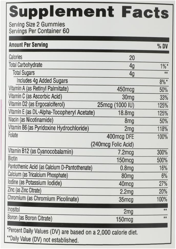 365 by Whole Foods Market Multivitamínico para Mujeres en Gominolas, 120 unidades