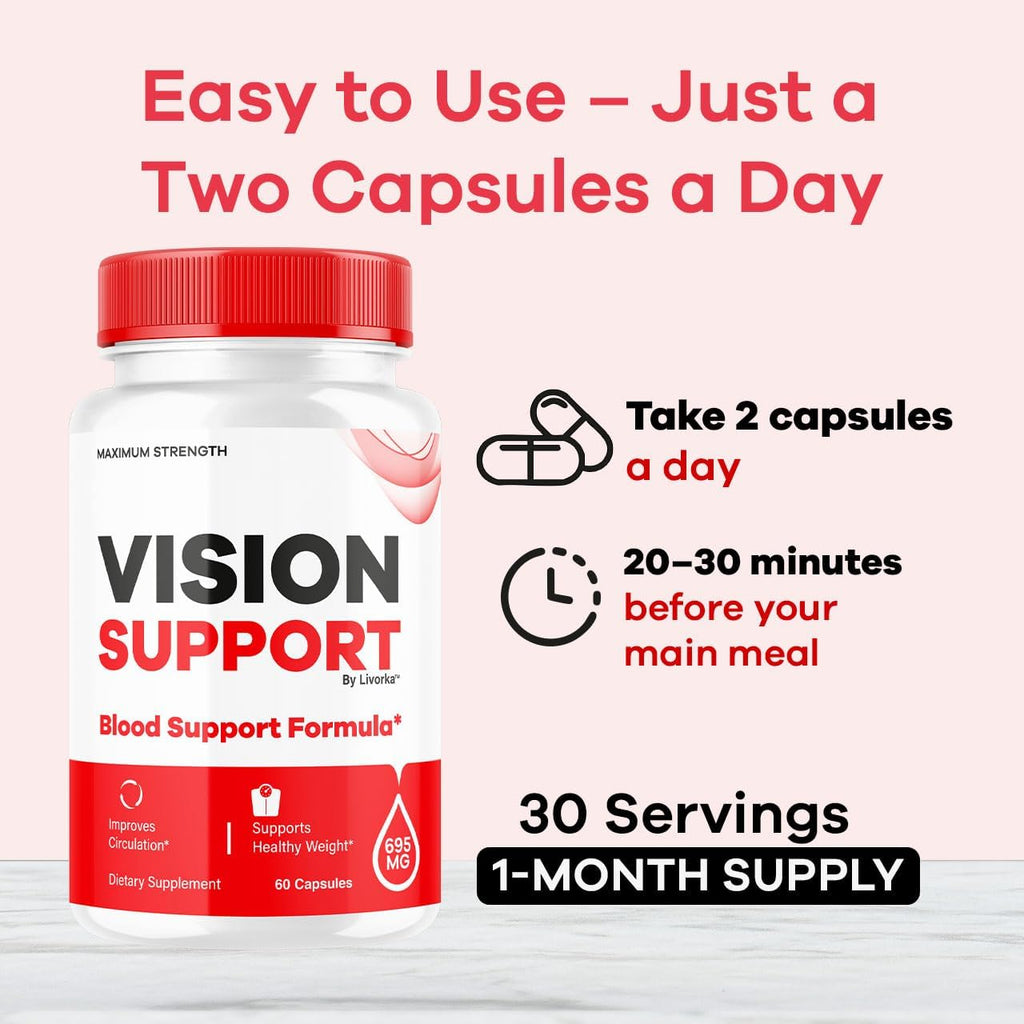 (5 Pack) Vision Support - Suplemento para la Visión, 300 Cápsulas (5 Meses)