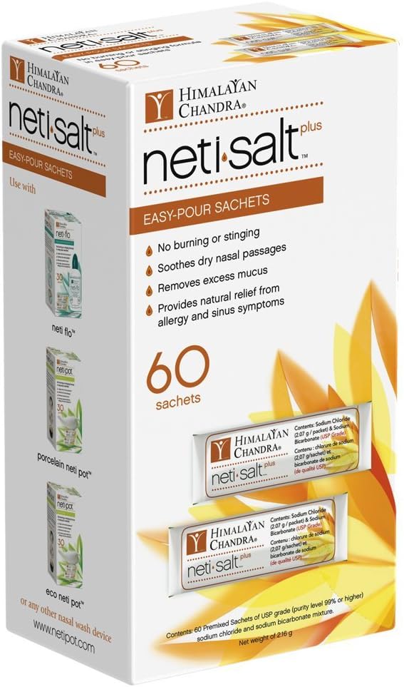 Himalayan Chandra Neti Salt Plus - Recambio de 60 sobres