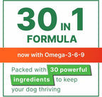 Vitamins for Dogs - 4 in 1 Complex with Omega, Glucosamine, Probiotics and Vitamins - 120 Ct (Pack of 1) - BBQ Beef