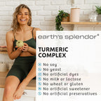 Earth's Splendor Complejo de Cúrcuma con Pimienta Negra 500mg, 90 Cápsulas