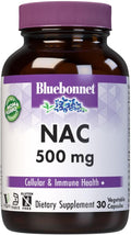 Bluebonnet NAC 500 mg Cápsulas Vegetales, 30 Unidades