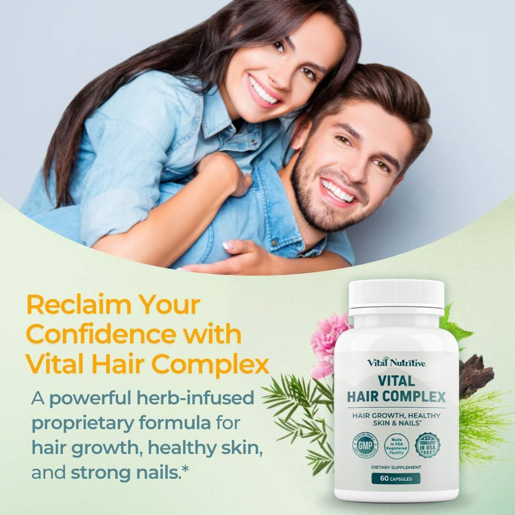 VITAL NUTRITIVE Vital Hair Complex - Biotina y Vitaminas B para Cabello, Piel y Uñas